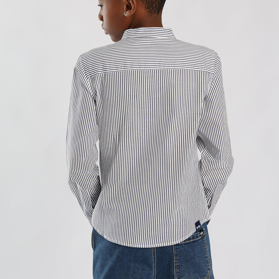 Navy/White Stripe Shirt