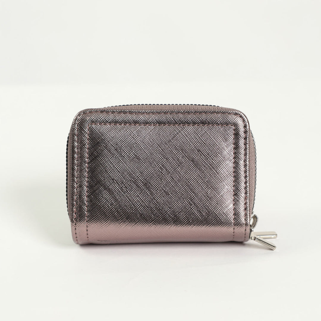 Crosshatch Pu Card Holder Purse