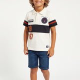 White Colour Block Golfer