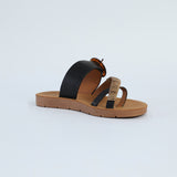 Thong Sandal.Tortoise Shell Trim. CIARRA Fashion Fusion
