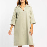 LONG SLEEVE SHIRT DRESS