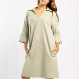 LONG SLEEVE SHIRT DRESS