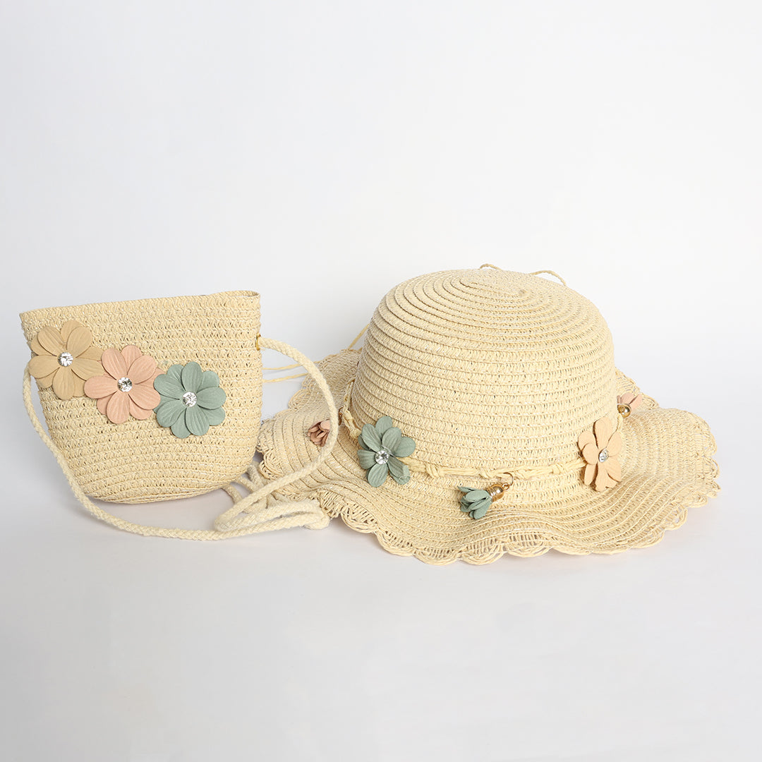 Straw Hat &amp; Bag Set.
