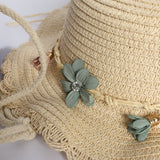 Floral Straw Hat &amp; Bag Set.