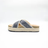 Crossover Platformn Espadrille Sandal.