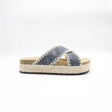 Crossover Platformn Espadrille Sandal.