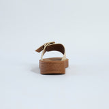Push In Sandal.Statement Buckle Detail.