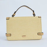 Structured Straw Pu Top Handle Bag. NOVA Fashion Fusion