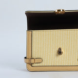 Structured Straw Pu Top Handle Bag. NOVA Fashion Fusion