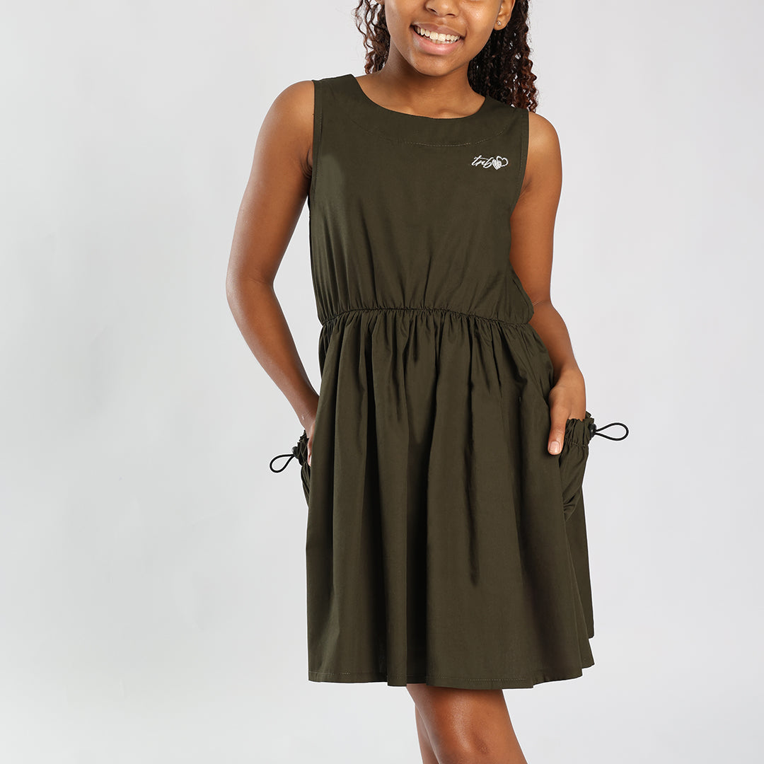 TRB GIRLS GREEN DRESS