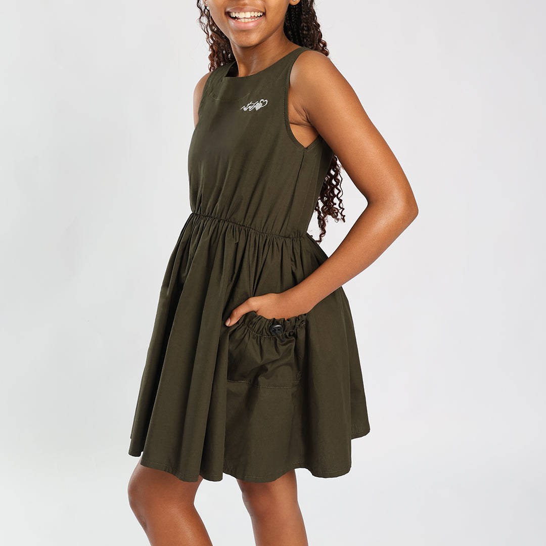 TRB GIRLS GREEN DRESS