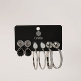 4 Pack Earring Set.Floral.Knot And Loop