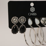 4 Pack Earring Set.Floral.Knot And Loop