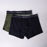 NAVY/FATIGUE 2 PACK KNITTED BOXERS