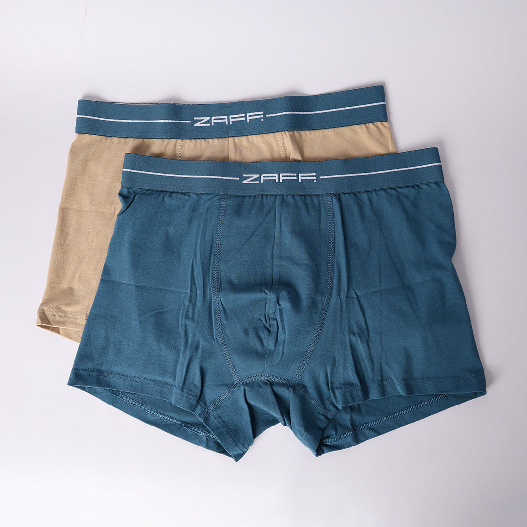 MALLARD BLUE/STONE  2 PACK KNITTED BOXERS
