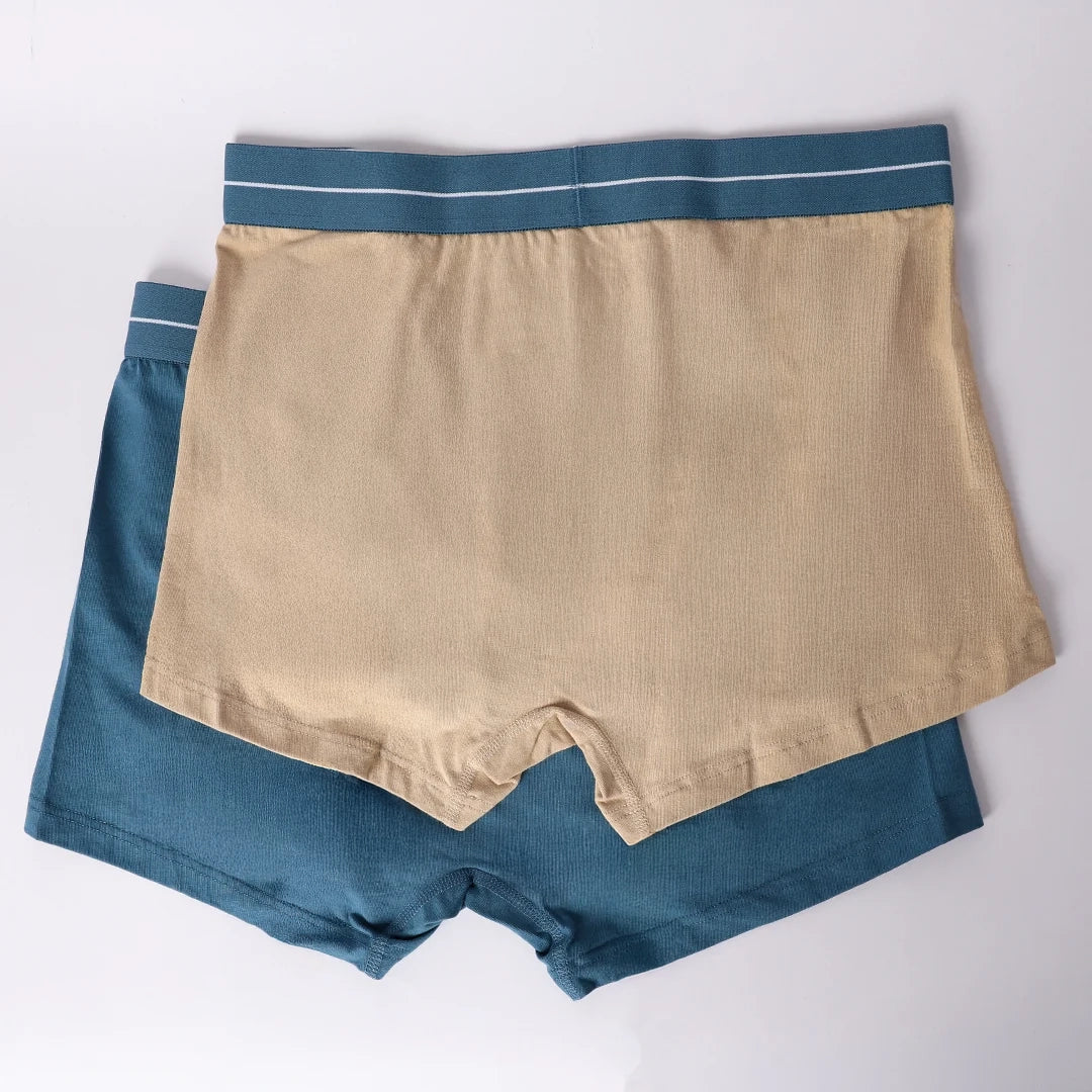 MALLARD BLUE/STONE  2 PACK KNITTED BOXERS