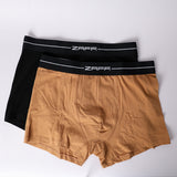 BLACK/CAMEL 2 PACK KNITTED BOXERS