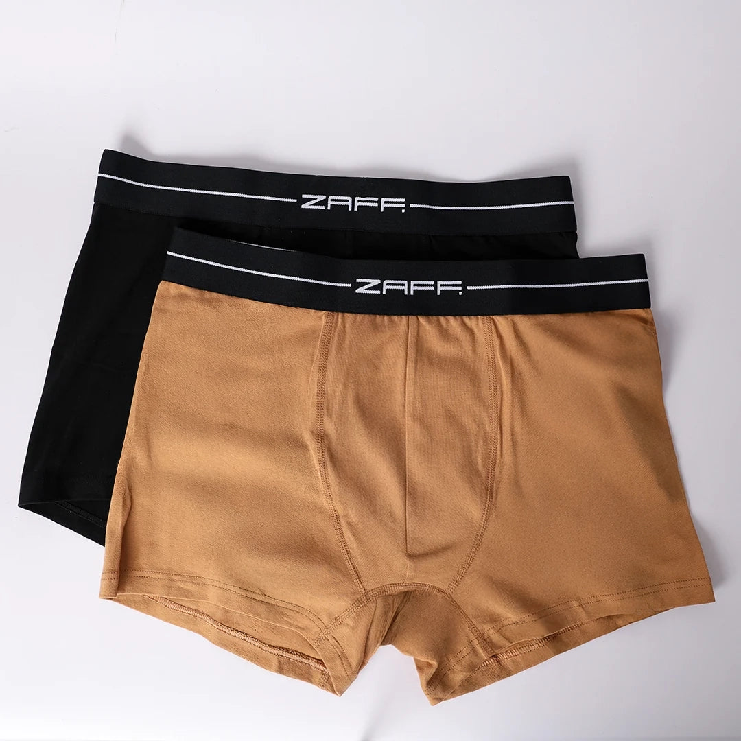 BLACK/CAMEL 2 PACK KNITTED BOXERS
