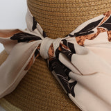 Tie Downturn Straw Sun Hat.