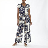 LADIES PRINTED V NECK TOP