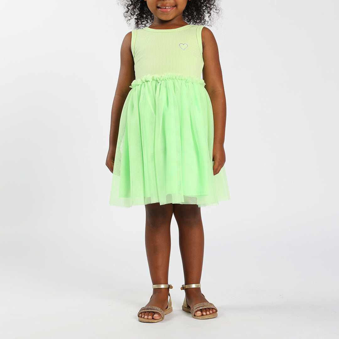 Green Knit/Mesh Dress