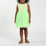 Green Knit/Mesh Dress