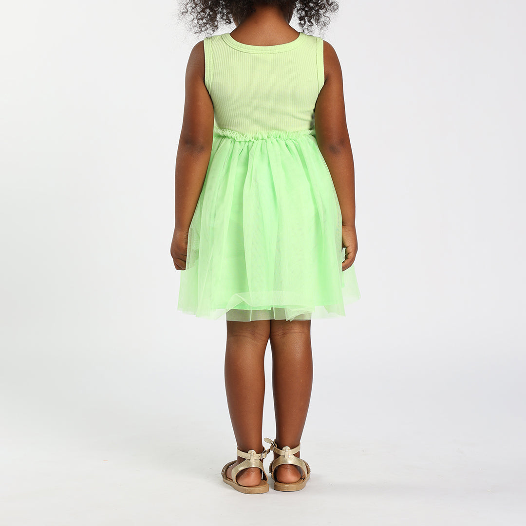 Green Knit/Mesh Dress
