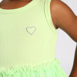 Green Knit/Mesh Dress