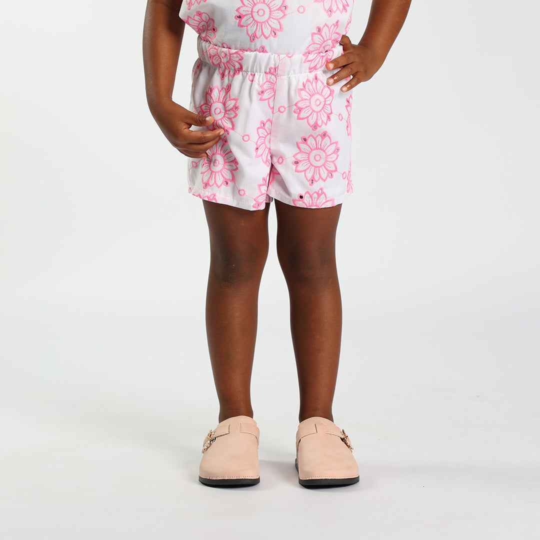 White/Pink Angles Short