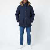NAVY LONG SLEEVE COAT (WITH BUTTON DETAIL)