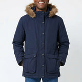 NAVY LONG SLEEVE COAT (WITH BUTTON DETAIL)