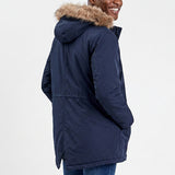 NAVY LONG SLEEVE COAT (WITH BUTTON DETAIL)