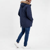 NAVY LONG SLEEVE COAT (WITH BUTTON DETAIL)