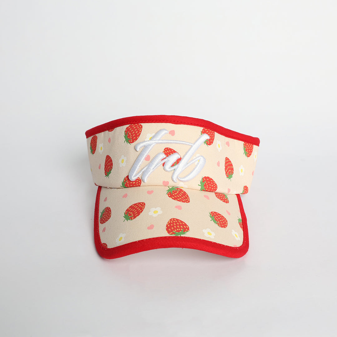 Strawberry Print Visor Cap.