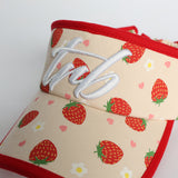 Strawberry Print Visor Cap.