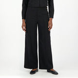 LADIES CIARRA BLACK PINTUCK PANTS
