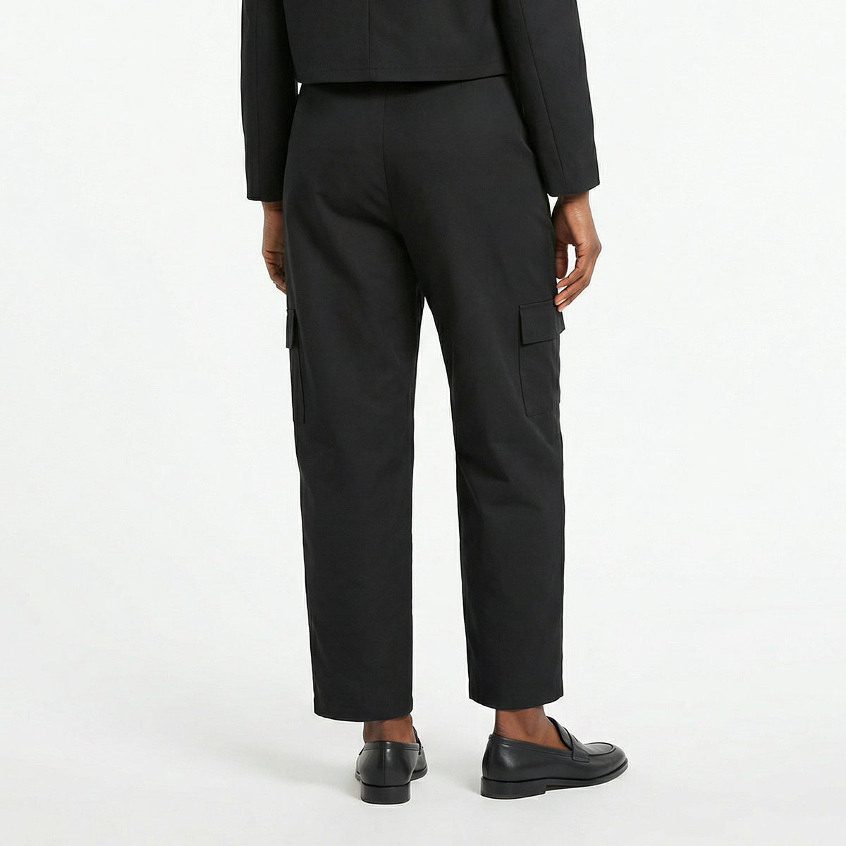 LADIES CIARRA BLACK PINTUCK PANTS