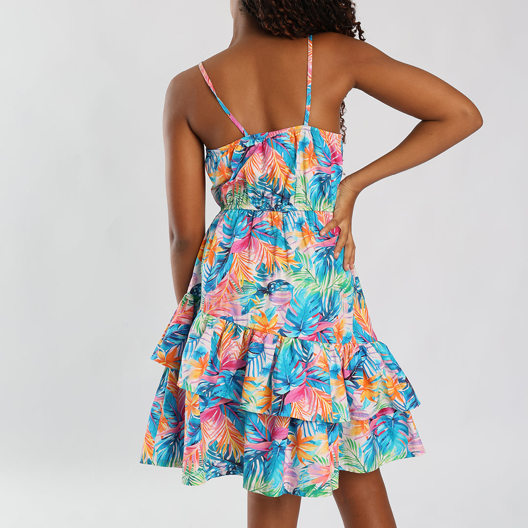 TRB GIRLS WHITE/BLUE DRESS