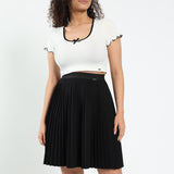 Black Pleated Skirt