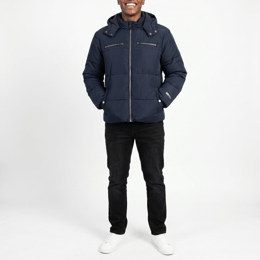 NAVY PUFFER JACKET