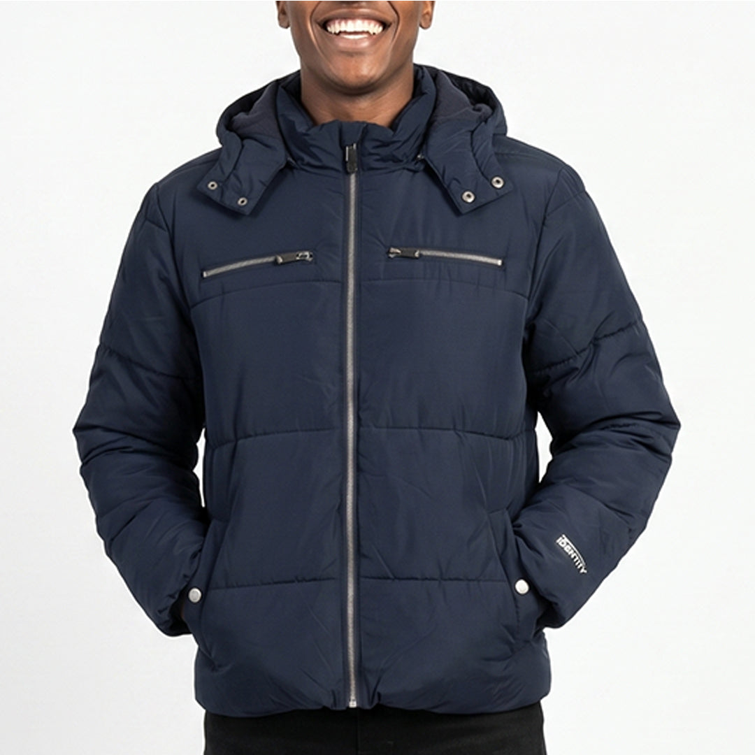 NAVY PUFFER JACKET