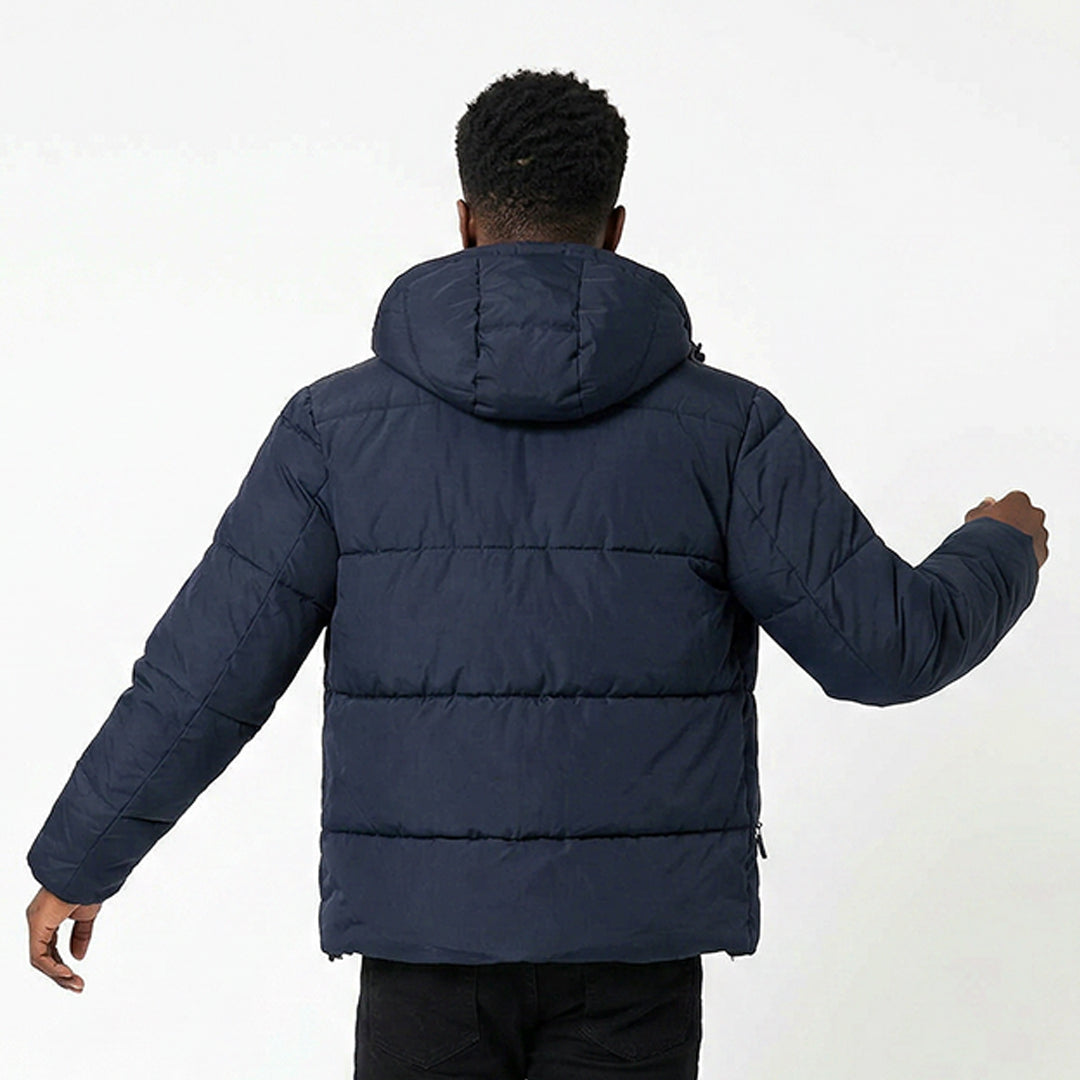 NAVY PUFFER JACKET