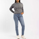 GREY JERSEY WITH PIN TUCK DETAIL