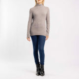 GREY POLO NECK JERSEY