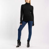 BLACK POLO NECK JERSEY