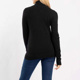 BLACK POLO NECK JERSEY