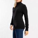 BLACK POLO NECK JERSEY