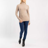 KHAKI POLO NECK JERSEY