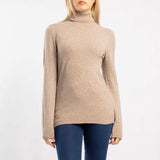KHAKI POLO NECK JERSEY