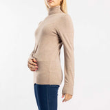 KHAKI POLO NECK JERSEY